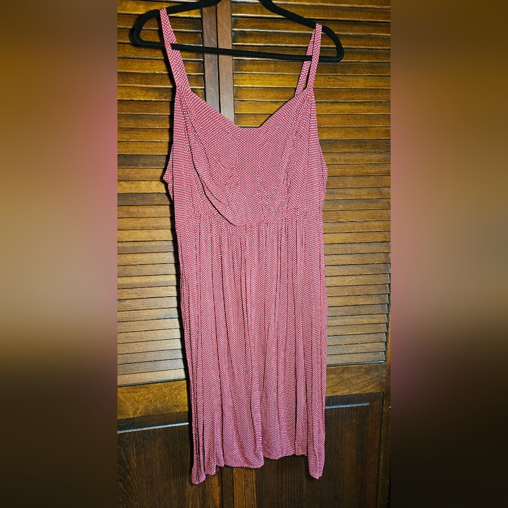 Torrid Red Sun Dress With White Polka Dots Size 3